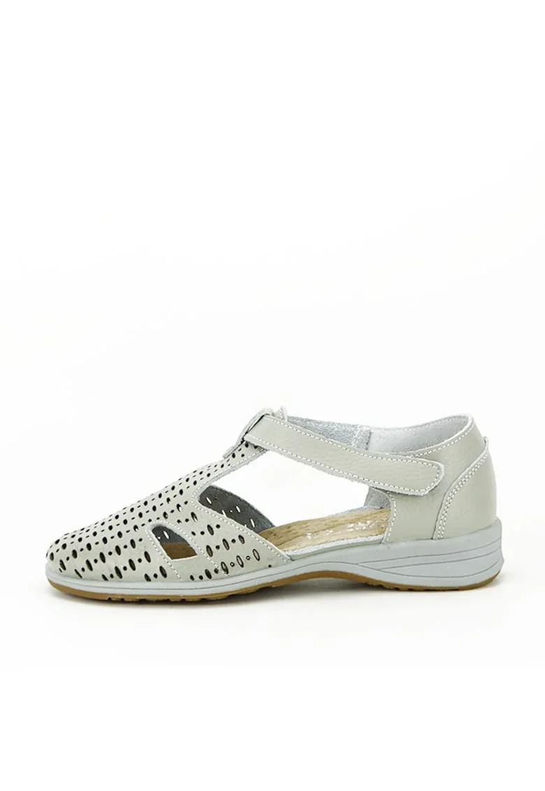 Balerini gri din piele naturala 5112 M3 13032, Gri