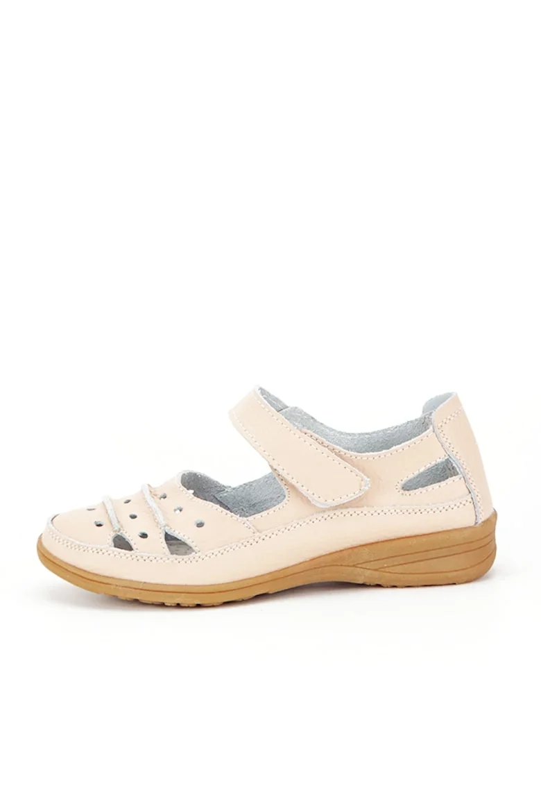 Balerini piele naturala Diana roz M4 13072, Roz
