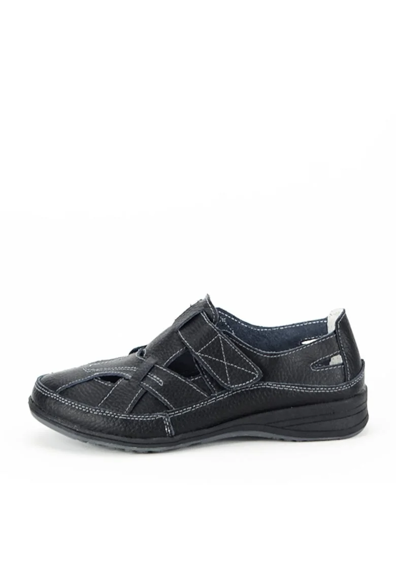 Balerini piele naturala Liliana negrii M5 12695, Negru