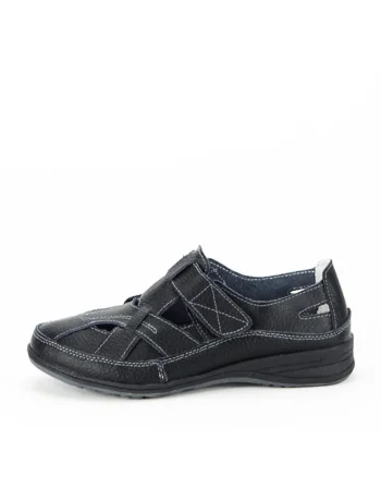 Balerini piele naturala Liliana negrii M5 12695, Negru