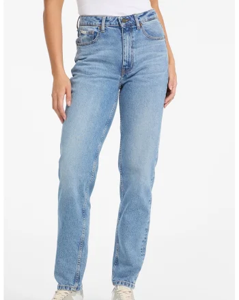 Blugi relaxed fit de denim, Albastru deschis