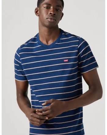 Tricou cu decolteu la baza gatului, Indigo