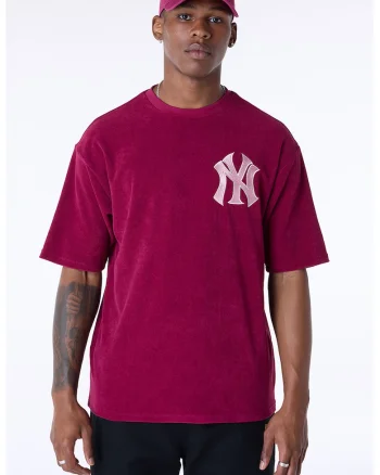 Tricou regular fit cu logo, Rosu inchis