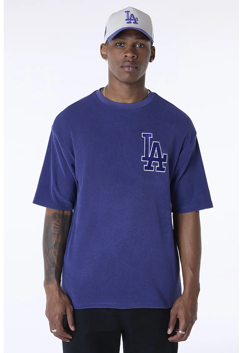 Tricou cu logo brodat, Albastru inchis