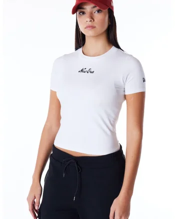 Tricou uni cu decolteu la baza gatului, Alb