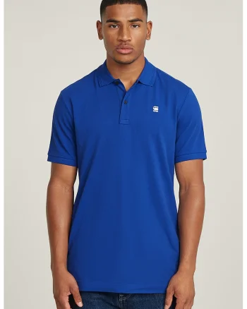 Tricou polo slim fit din material pique Dunda, Albastru royal