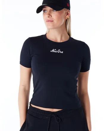 Tricou uni cu decolteu la baza gatului, Negru