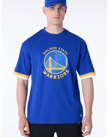 Tricou cu imprimeu, Galben sofran/Albastru royal