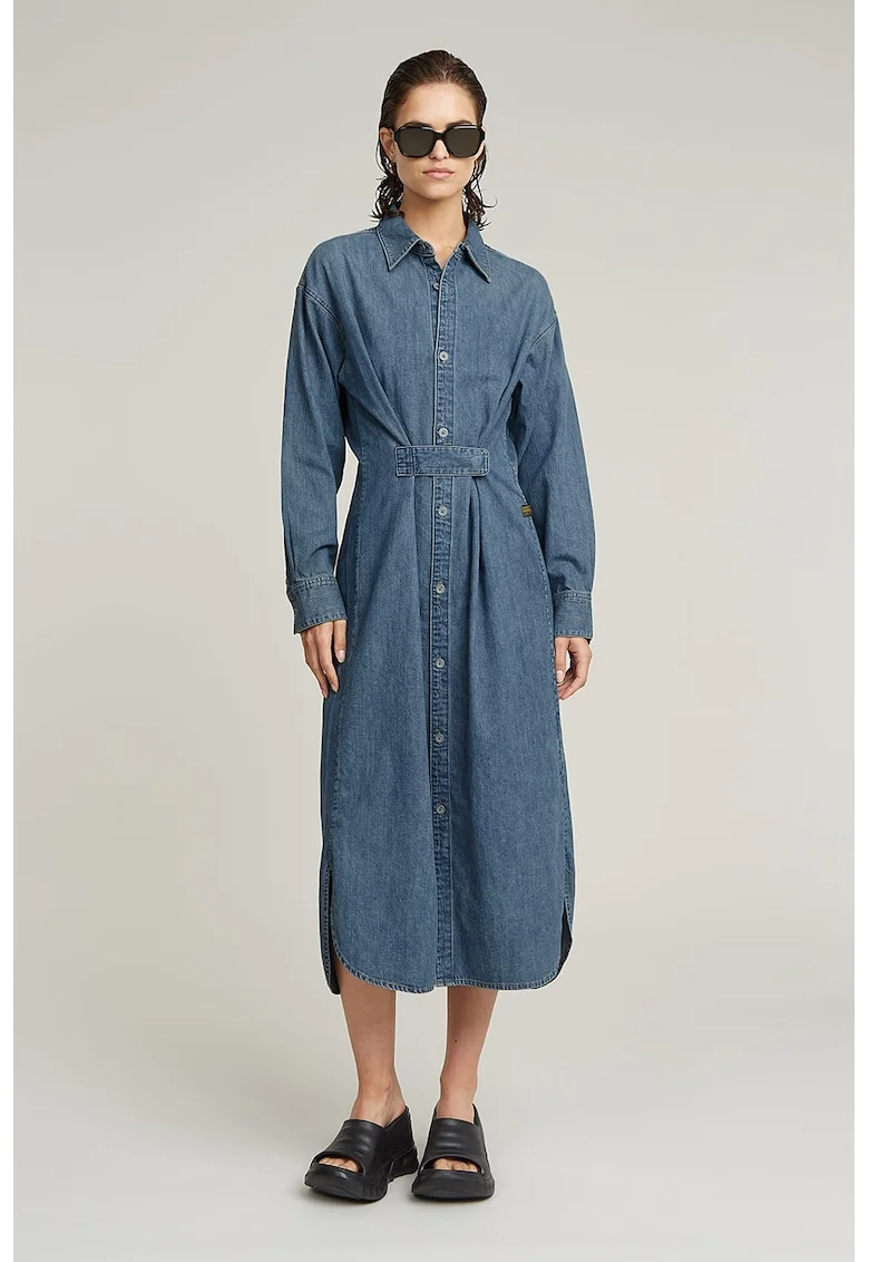 Rochie maxi de denim, Albastru