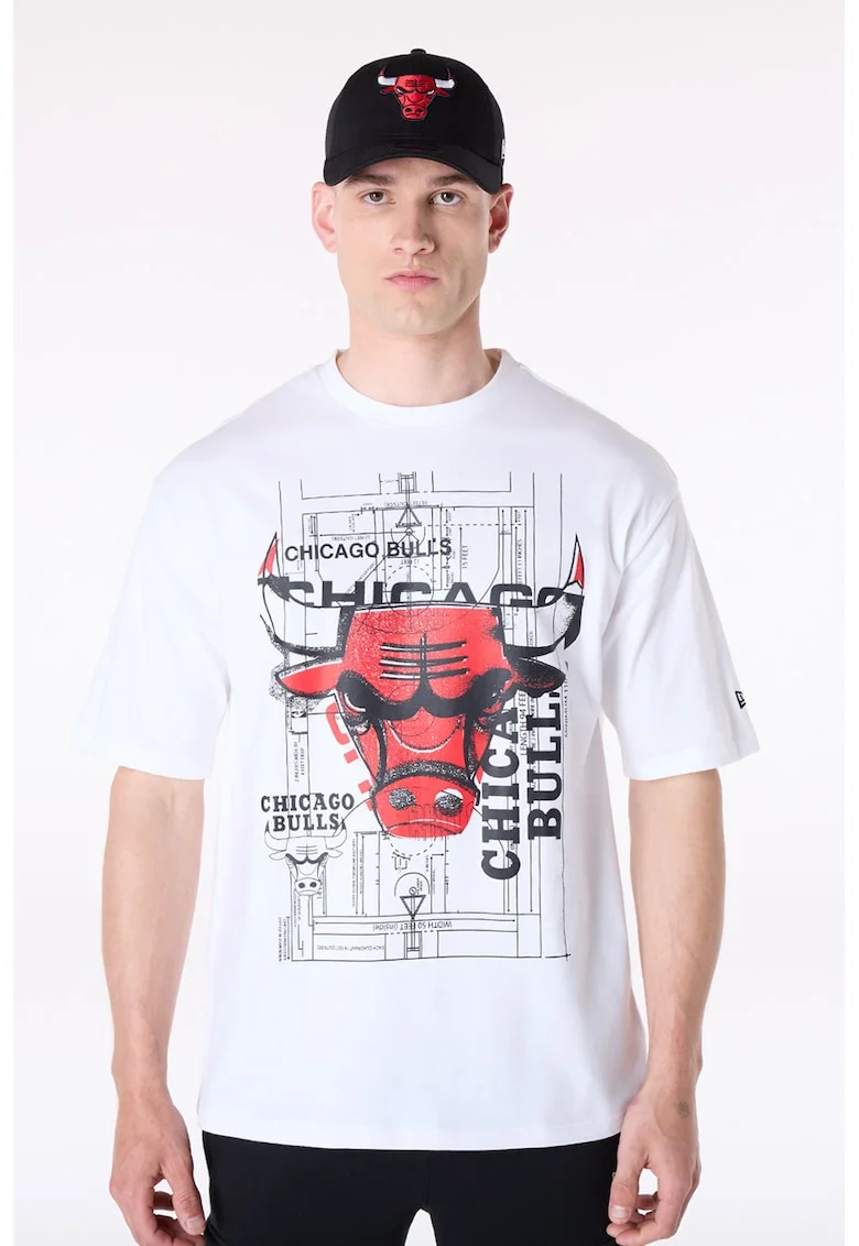 Tricou regular fit cu imprimeu, Rosu/Alb