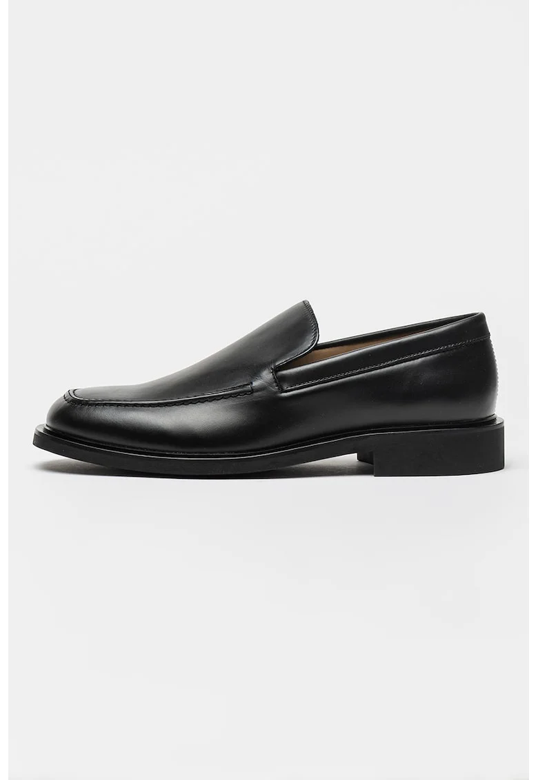 Pantofi loafer de piele, Negru