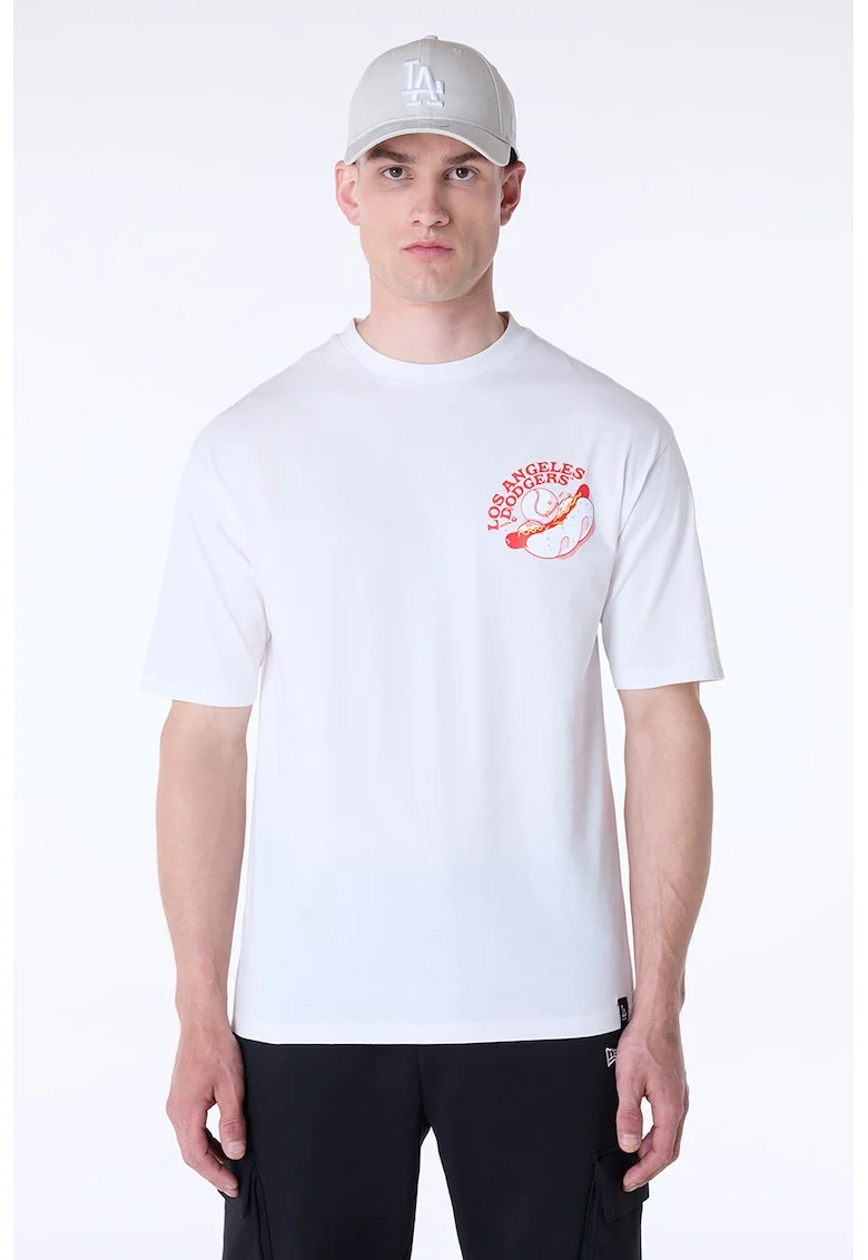 Tricou cu imprimeu, Rosu/Galben pal/Alb optic
