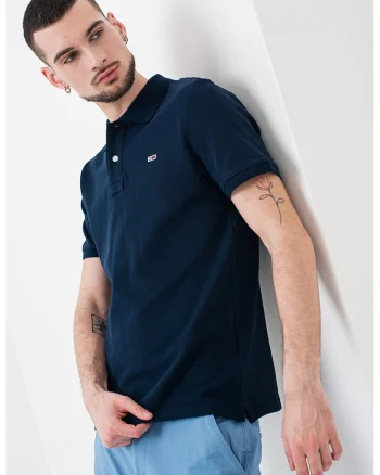Tricou polo regular fit din bumbac, Alb optic/Bleumarin