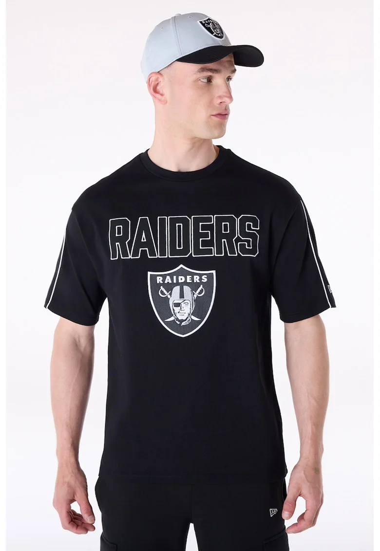 Tricou cu logo, Alb/Negru