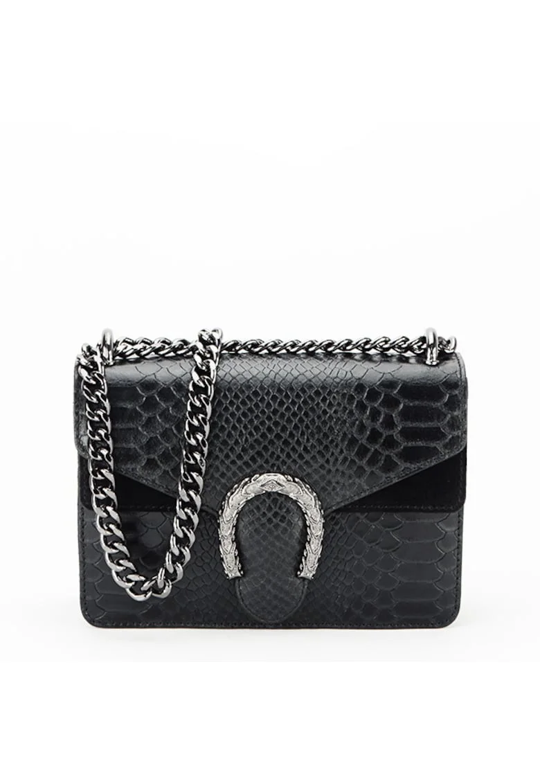 Geanta mica din piele naturala 8936 120 Negru 14170, Negru