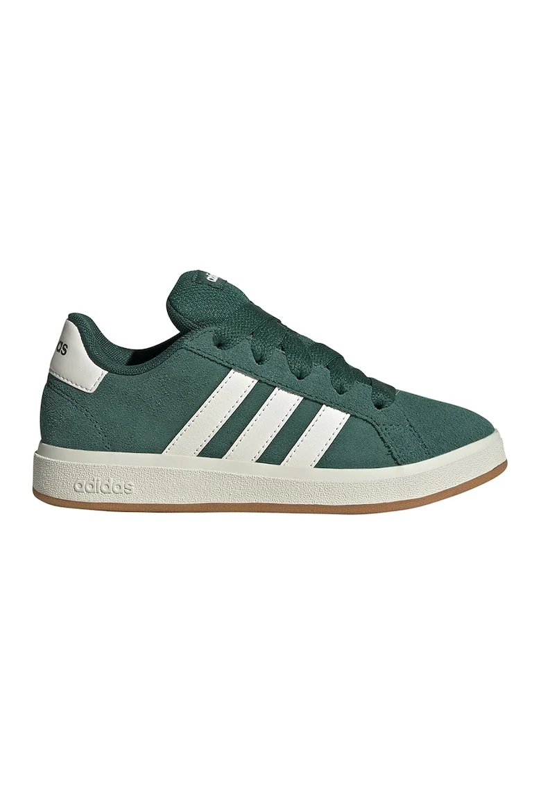 Pantofi sport Grand Court 00s din piele intoarsa, Alb/Verde aquamarin