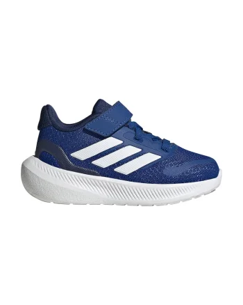 Pantofi sport Run Falcon 5 din material textil cu velcro, Albastru inchis/Alb optic