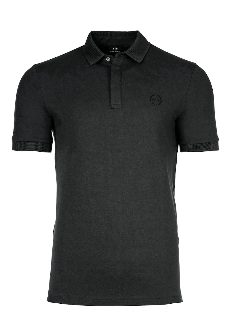 Tricou polo slim fit 14263, Gri antracit