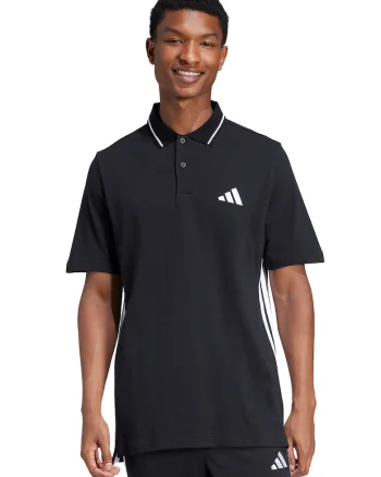 Tricou polo cu logo, Alb/Negru