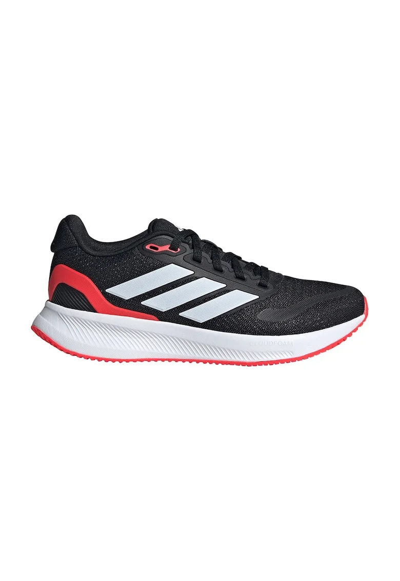 Pantofi sport Run Falcon 5 low-cut din plasa, Negru/Coral/Alb optic