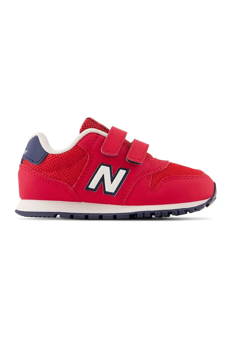 Pantofi sport 500 cu velcro, Rosu vermillion/Albastru