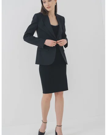 Sacou regular fit, Negru