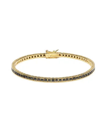 Bratara Tennis Gold Din Argint Briliant