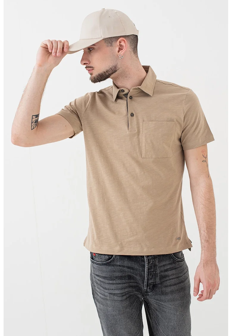 Tricou polo regular fit de bumbac, Kaki