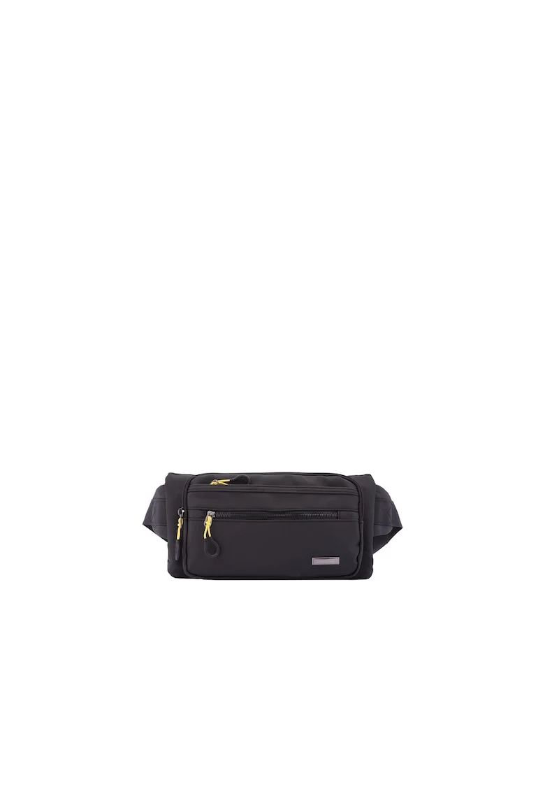 Borseta cu buzunare multiple, Negru