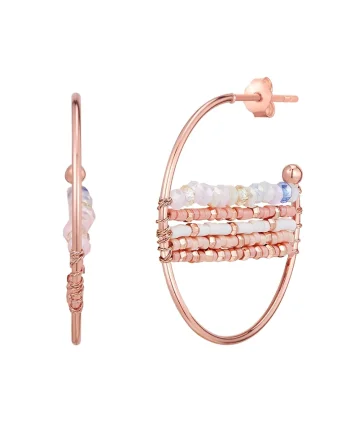 Cercei placati cu aur de 14K, Auriu rose