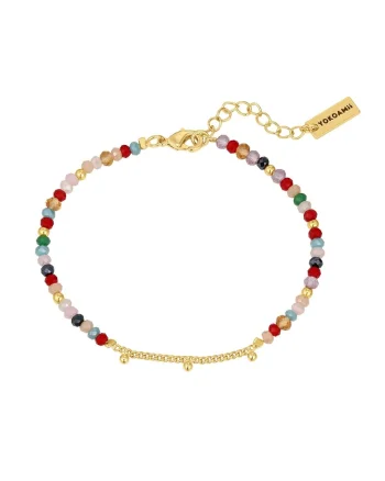 Bratara placata cu aur de 14K decorata cu zirconia, Auriu