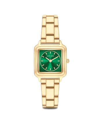 Ceas quartz cu logo pe cadran, Auriu