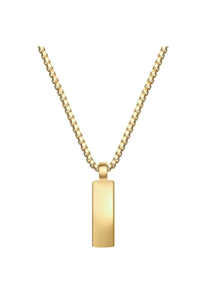 Colier placat cu aur de 14K cu pandantiv, Auriu