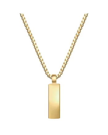 Colier placat cu aur de 14K cu pandantiv, Auriu