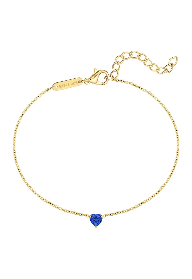 Bratara placata cu aur de 14K, cu zirconia, Auriu
