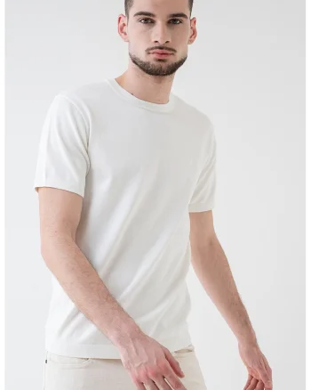 Pulover cu maneci scurte, Crem