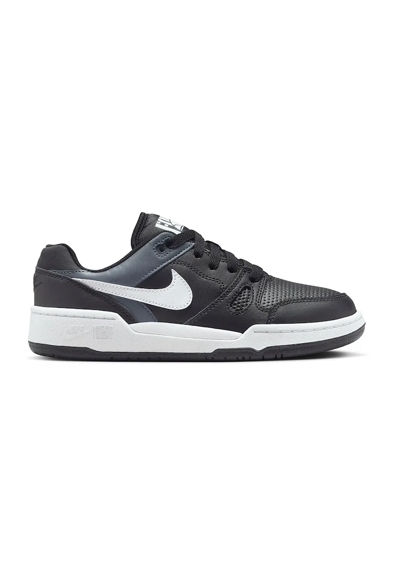 Pantofi sport low-cut din piele si piele ecologica Full Force, Negru/Gri carbune