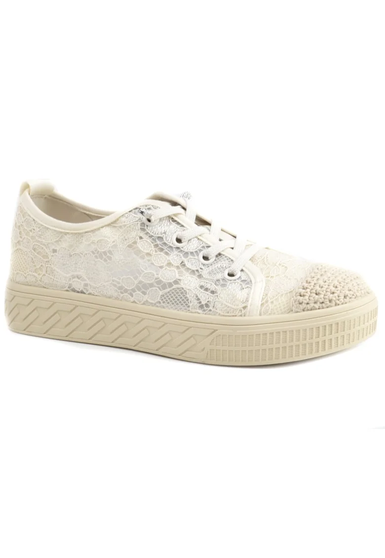 Pantofi dama perforati 23Y209, Alb