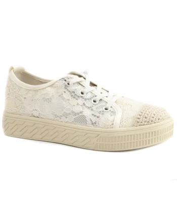 Pantofi dama perforati 23Y209, Alb