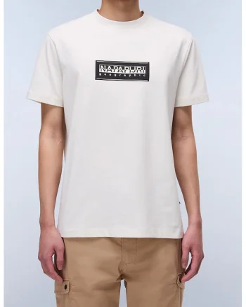 Tricou din bumbac cu imprimeu logo, Negru/Alb optic