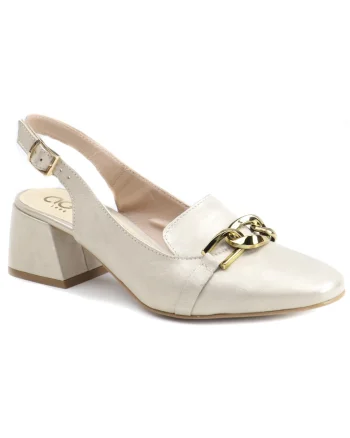 Pantofi dama decupati PFA 1523.3015, Bej