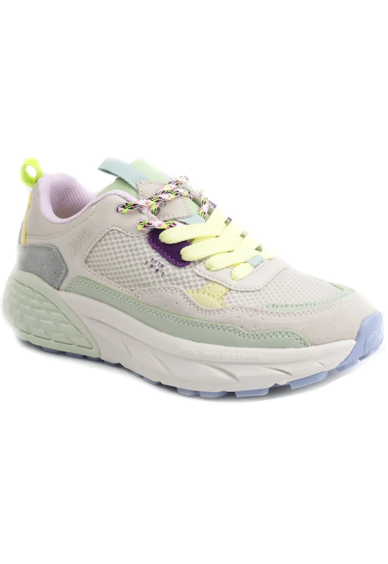 Sneakers dama JL51513A WHITE/LIGHT MINT, Multicolor