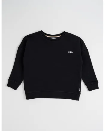 Bluza de trening cu decotleu la baza gatului, Negru