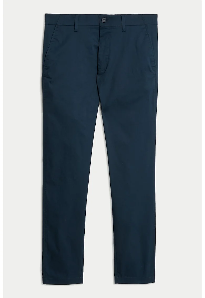 Pantaloni chino cu buzunar oblice, Albastru inchis
