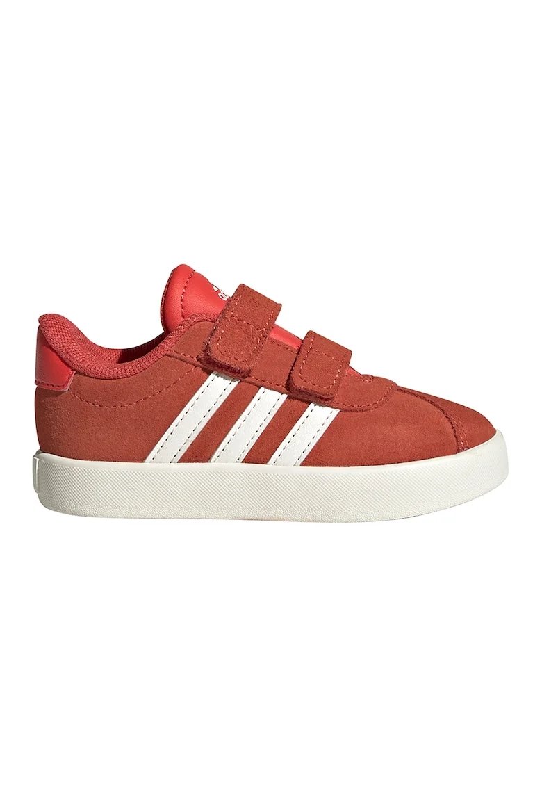 Pantofi sport Court 3.0 de piele intoarsa cu velcro, Caramiziu