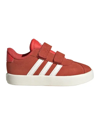 Pantofi sport Court 3.0 de piele intoarsa cu velcro, Caramiziu