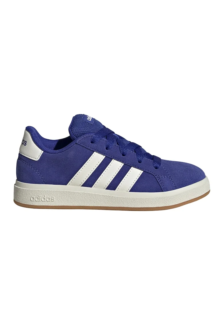 Pantofi sport Grand Court 00s din piele intoarsa, Alb/Albastru royal