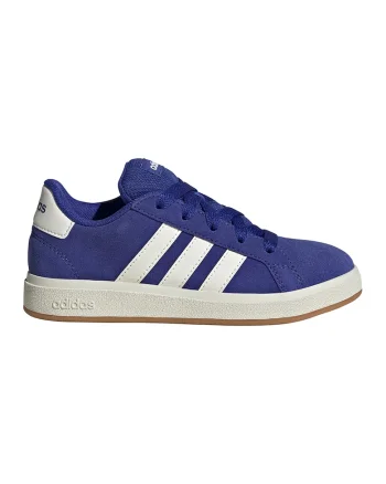 Pantofi sport Grand Court 00s din piele intoarsa, Alb/Albastru royal