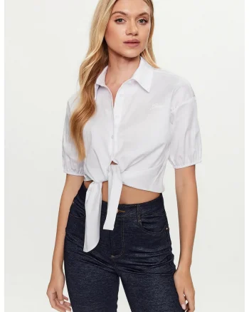 Camasa dama  regular fit cu nod frontal W3GH71, Alb
