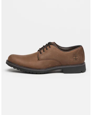 Pantofi Oxford impermeabili de piele nabuc Stormbucks, Maro inchis